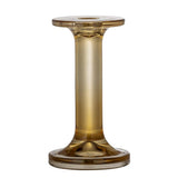 Bloomingville Jamey Kerzenhalter, Braun, Glas, 16 cm, dänisches Design