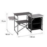 NILS CAMP Campingschrank faltbar für Camping Outdoor Küche mit Stauraum