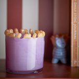 Bloomingville Edger Teelichthalter Violett Glas 8,5x11cm