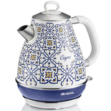 Ariete Capri Wasserkocher, Mediterranes Design, 1,7L Edelstahlkessel, 2200W