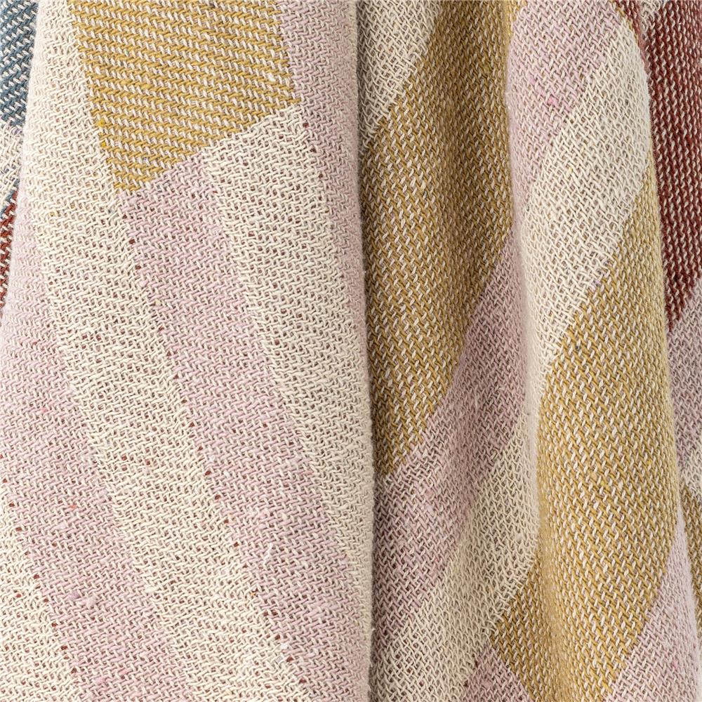 Bloomingville Lane Decke 160x130 cm – Baumwolle mit grafischem Muster & Fransen