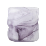 Bloomingville Moore Teelichthalter in Violett, 10cm, aus Glas mundgeblasen