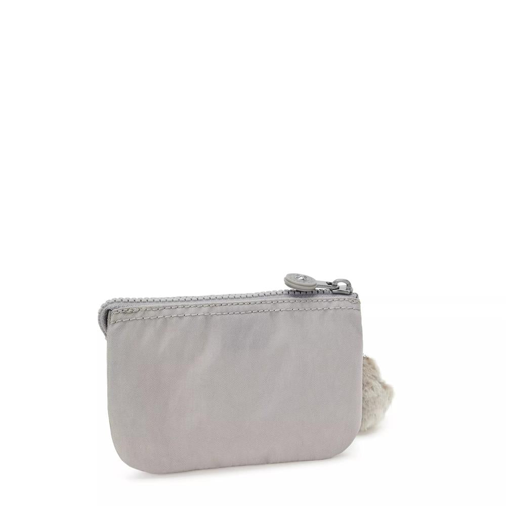 Kipling CREATIVITY S, kleine Geldbörse, Grey Gris (grau), Portemonnaie mit Reißverschluss