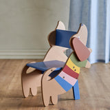 Bloomingville MINI Charlie Stuhl bunt - Kinderstuhl Hund Design Holz Stuhl Kinderzimmer Sitzmöbel
