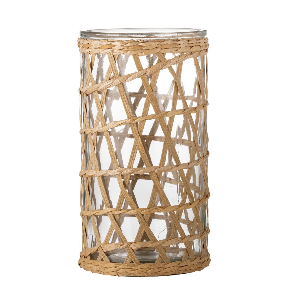 Bloomingville Tanea Teelichthalter natur aus Glas – Kerzenhalter & kleine Vase für Wohnzimmer
