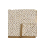 Bloomingville Malou Handtuch – Naturfarbenes Baumwollhandtuch mit Kontrastkante, 100x50 cm