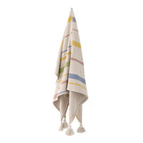 Bloomingville Pontino Decke Natur 160x130 cm aus recycelter Baumwolle – Wohndecke Kuscheldecke
