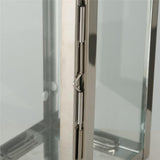 BOLTZE Laterne Caruso 2er Set Silber Windlicht Kerzenhalter Skandinavisches Design