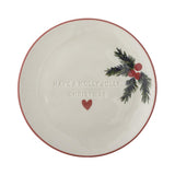 Bloomingville Jovida Teller Natur Steingut 4er Set Weihnachtsteller 16 cm