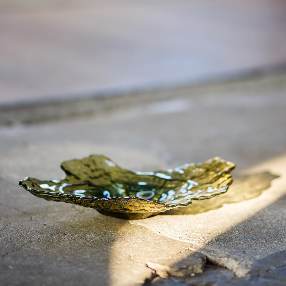 Bloomingville Aiku Dekoschale Glas grün skulptural 38 cm