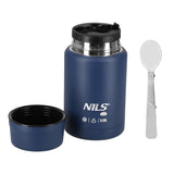 NILS CAMP Speisethermos 550 ml Blau Edelstahl Thermobehälter auslaufsicher