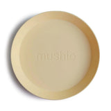 Mushie Kinderteller 2er Set, Pale Daffodil, rund, BPA-frei