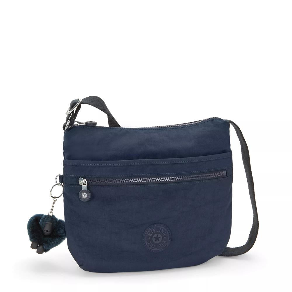 Kipling ARTO, Schultertasche, Blue Bleu 2 (blau), leichte Umhängetasche mit Fächern
