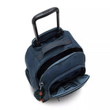 Kipling NEW ZEA, großer Kinder-Rucksack mit Rollen, True Blue Tonal (blau), Schulrucksack mit Laptopfach