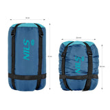NILS CAMP Schlafsack Größe L Blau-Hellblau - Mumienschlafsack für Outdoor, Trekking & Camping