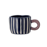 Bloomingville Nini Tasse Blau Steingut D6,5xH5 cm – handbemalte Mini-Tasse