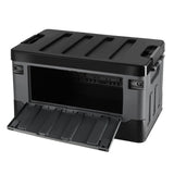 NILS CAMP Transportbox XL 70L Grau-Schwarz - große klappbare Campingbox für Auto & Outdoor
