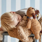 Bloomingville MINI Charlie Plüschtier bunt - weicher Hund Stofftier für Baby & Kinderzimmer Deko