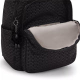 Kipling SEOUL, großer Rucksack, Signature Emb (schwarz), Laptoprucksack 15 Zoll mit viel Stauraum