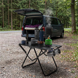 NILS CAMP Campingtisch klappbar schwarz kompakt für Camping Outdoor Garten