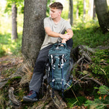 NILS CAMP Trekkingrucksack Kjolen 40L in Grün - Outdoor Rucksack mit Belüftung & Regenhülle