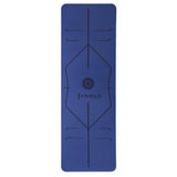 Yogamatte 183 x 61 x 0,8 cm Fitnessmatte Blau Gymnastikmatte rutschfest | HMS YM10