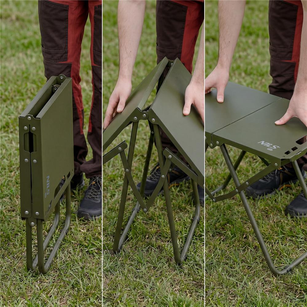 NILS CAMP Campingtisch klappbar grün kompakt für Camping Outdoor Garten