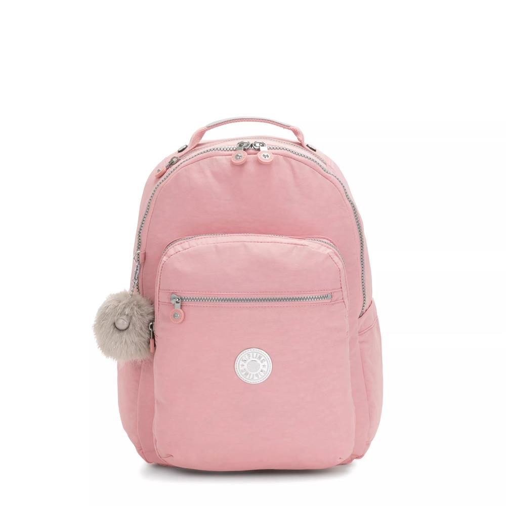 Kipling SEOUL, großer Rucksack, Bridal Rose (rosa), Laptoprucksack 15 Zoll mit viel Stauraum