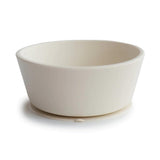Mushie Silikon-Kinderschüssel, Ivory, Schüssel mit Rutschfestem Saugnapf