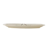 Bloomingville Aubrin Servierplatte Steingut natur 30 cm botanisch