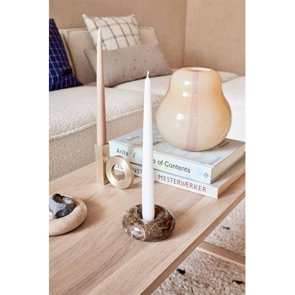 OYOY Savi Kerzenhalter Beige aus Marmor