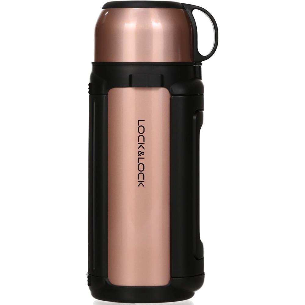 LocknLock Isolierkanne 1,5 L aus Edelstahl mit Becher & Tragegurt