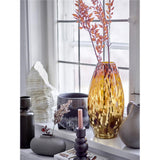 Bloomingville Ibro Vase, Grün, Steingut, 9x24 cm, gerade Form, dänisches Design