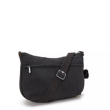 Kipling IZELLAH, mittelgroße Schultertasche, Black Noir (schwarz), Umhängetasche mit viel Stauraum
