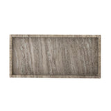 Bloomingville Majsa Tablett – braunes Marmor-Tablett, 38x18 cm, vielseitig & lebensmittelgeeignet