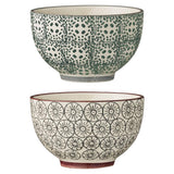 Bloomingville Karine Schüssel, 2er Set, Bunt, 250ml, Steingut, dänisches Design