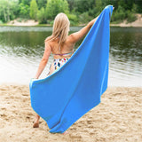 NILS Mikrofaserhandtuch 180x100 cm in Blau - schnelltrocknendes Handtuch für Camping, Strand & Sport