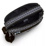 Kipling ABANU M, Mittelgroße Umhängetasche, Signature Print (blau), 4L, Schultertasche