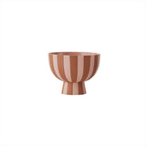 OYOY Toppu Schale - 12,6x10 cm, Caramel/Rosa gestreift - vielseitig als Dekoschale, Blumentopf, Vase