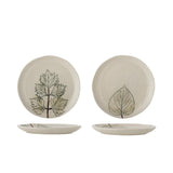 Bloomingville Aubrin Teller 2er Set 21 cm Steingut natur botanisch