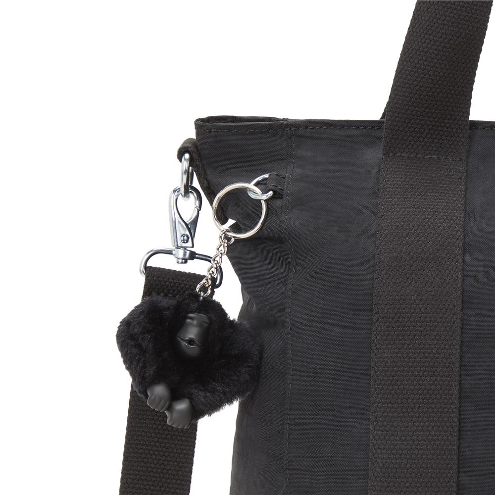 Kipling ASSENI S, kleine Tote Bag, Black Noir (schwarz), Handtasche mit Schultergurt & Fächern