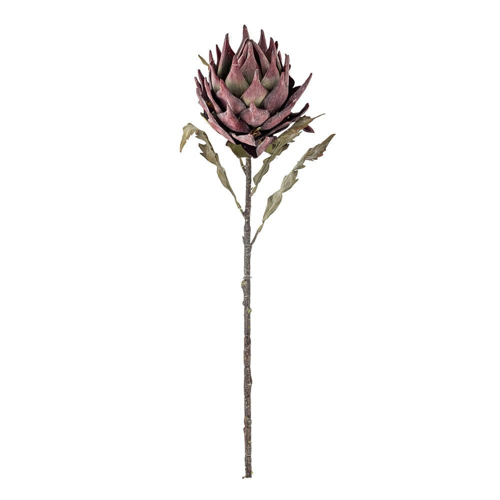 Bloomingville Protea Kunstblume Violett Stiel 76cm Dekoblume