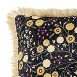 Bloomingville Eydis Kissen Blau – Dekokissen 45x45 cm aus Viskose & Baumwollvelours