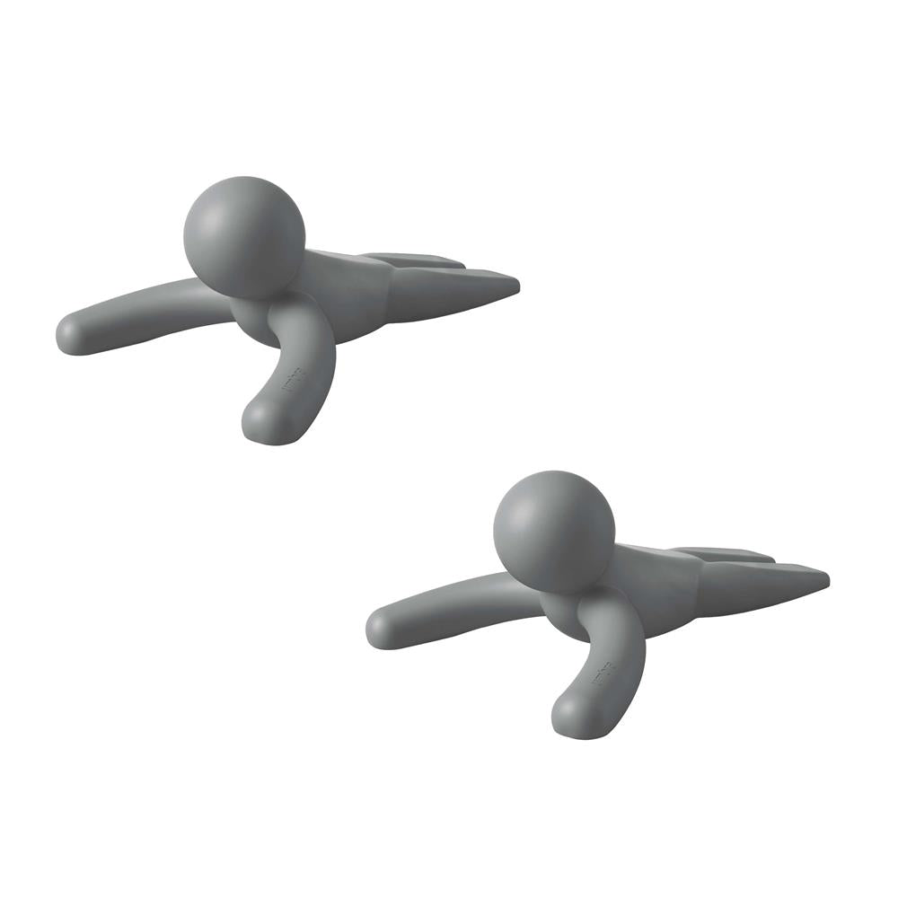 Umbra Buddy Türstopper, Türpuffer für jeden Untergrund in Anthrazit, 2er Set
