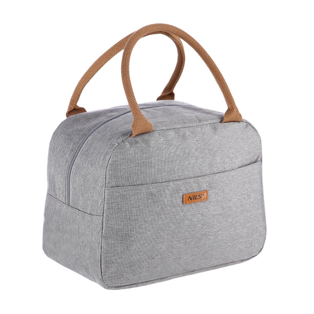 NILS Kühltasche 8L in Hellgrau - kompakte Thermotasche für Picknick, Lunch & Outdoor