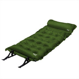 NILS CAMP selbstaufblasende Campingmatte 188 cm dunkelgrün mit Kissen Isomatte Outdoor