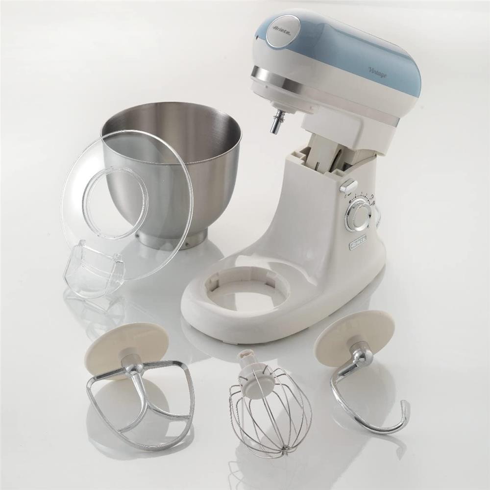 Ariete Vintage Küchenmaschine, Blau, 5,5-L-Schüssel, Knet- und Rührmaschine, Groß