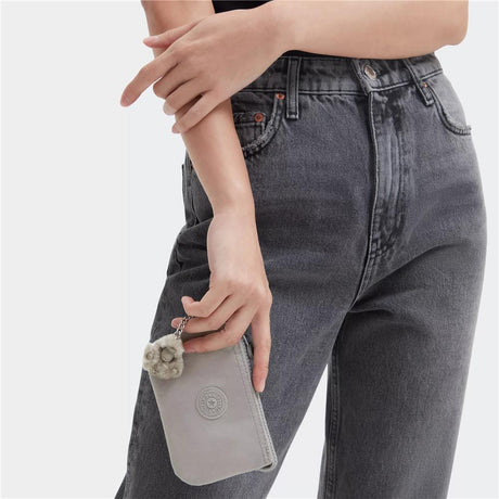 Kipling CREATIVITY S, kleine Geldbörse, Grey Gris (grau), Portemonnaie mit Reißverschluss