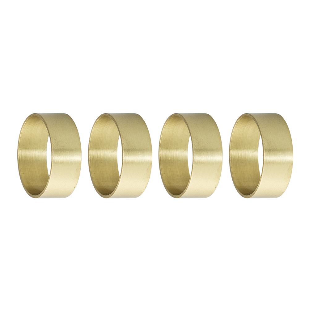 Bloomingville Laurie Serviettenring 4er Set Gold 4,5 x 1,5 cm Messing Dekorationsring für Servietten