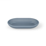 Umbra Touch Seifenschale, ovale Seifenablage mit Soft Touch Finish, in Schieferblau